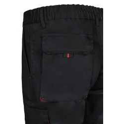 Pantalón de trabajo color Negro/rojo, ref.103004_00/12, Velilla