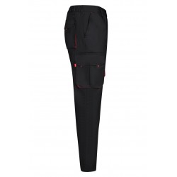Pantalón de trabajo color Negro/rojo, ref.103004_00/12, Velilla