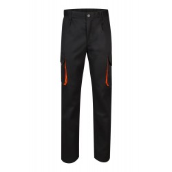 Pantalón de trabajo color Negro/naranja, ref.103004_00/16, Velilla