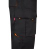 Pantalón de trabajo color Negro/naranja, ref.103004_00/16, Velilla