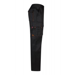 Pantalón de trabajo color Negro/naranja, ref.103004_00/16, Velilla