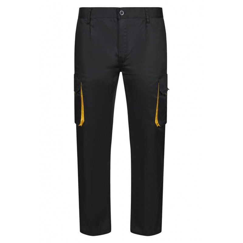 Pantalón de trabajo color Negro/amarillo, ref.103004_00/17, Velilla