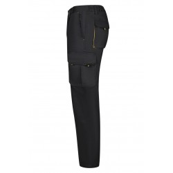 Pantalón de trabajo color Negro/amarillo, ref.103004_00/17, Velilla