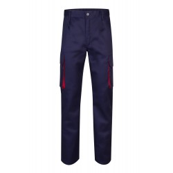Pantalón de trabajo color Navy/rojo, ref.103004_01/12, Velilla