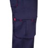 Pantalón de trabajo color Navy/rojo, ref.103004_01/12, Velilla