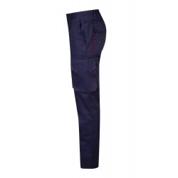 Pantalón de trabajo color Navy/rojo, ref.103004_01/12, Velilla