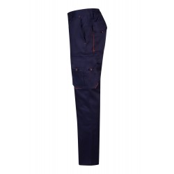 Pantalón de trabajo color Navy/naranja, ref.103004_01/16, Velilla