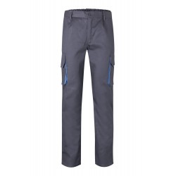 Pantalón de trabajo color Gris/celeste, ref.103004_08/05, Velilla