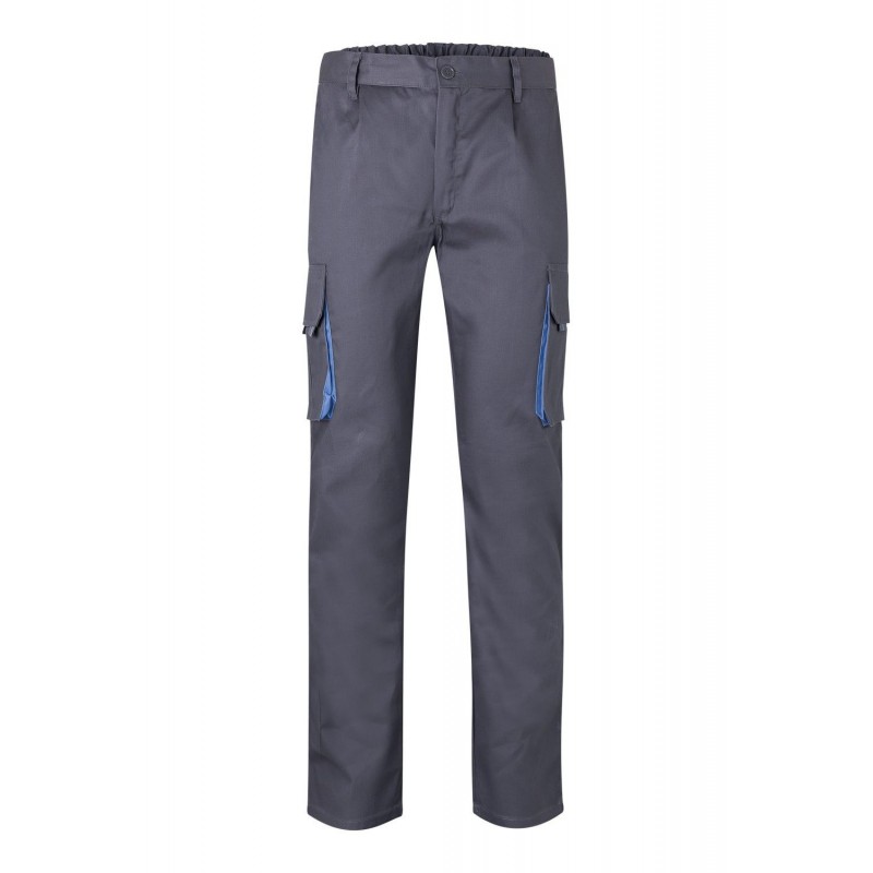 Pantalón de trabajo color Gris/celeste, ref.103004_08/05, Velilla