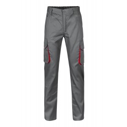 Pantalón de trabajo color Gris/rojo, ref.103004_08/12, Velilla