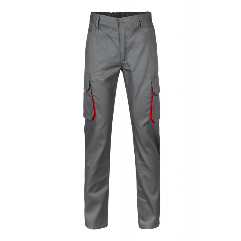 Pantalón de trabajo color Gris/rojo, ref.103004_08/12, Velilla