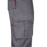 Pantalón de trabajo color Gris/rojo, ref.103004_08/12, Velilla