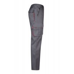 Pantalón de trabajo color Gris/rojo, ref.103004_08/12, Velilla