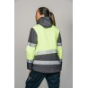 Parka alta visibilidad encastrable MUJER KINGSMANN STARLIGHT, Gris con Amarillo Flúor 9
