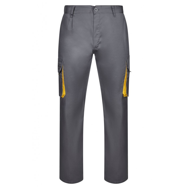 Pantalón de trabajo color Gris/amarillo, ref.103004_08/17, Velilla