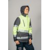 Parka alta visibilidad encastrable MUJER KINGSMANN STARLIGHT, Gris con Amarillo Flúor 10