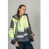 Parka alta visibilidad encastrable MUJER KINGSMANN STARLIGHT, Gris con Amarillo Flúor 12