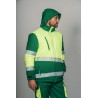 Parka alta visibilidad HOMBRE KINGSMANN STARLIGHT con guata, Verde con Amarillo Flúor 5