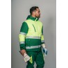 Parka alta visibilidad HOMBRE KINGSMANN STARLIGHT con guata, Verde con Amarillo Flúor 10