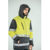 Parka alta visibilidad HOMBRE KINGSMANN STARLIGHT con guata, Gris con Amarillo Flúor 3