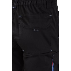 Pantalón de trabajo stretch color Negro/celeste, ref. 103024S_00/05, Velilla
