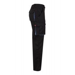 Pantalón de trabajo stretch color Negro/celeste, ref. 103024S_00/05, Velilla
