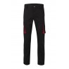Pantalón de trabajo stretch color Negro/rojo, ref. 103024S_00/12, Velilla