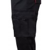 Pantalón de trabajo stretch color Negro/rojo, ref. 103024S_00/12, Velilla
