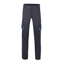 Pantalón de trabajo stretch color Gris/celeste, ref. 103024S_08/05, Velilla