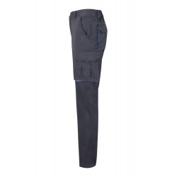 Pantalón de trabajo stretch color Gris/celeste, ref. 103024S_08/05, Velilla