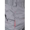 Pantalón de trabajo stretch color Gris/rojo, ref. 103024S_08/12, Velilla