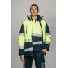 Parka alta visibilidad MUJER KINGSMANN STARLIGHT con guata, Azul Marino con Amarillo Flúor 2