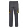 Pantalón de trabajo stretch color Gris/Amarillo, ref. 103024S_08/17, Velilla