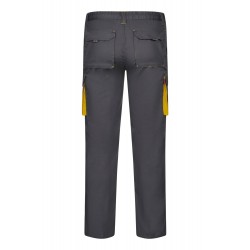 Pantalón de trabajo stretch color Gris/Amarillo, ref. 103024S_08/17, Velilla