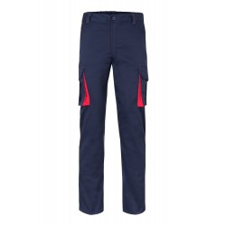Pantalón de trabajo stretch color Azul marino/rojo, ref. 103024S_61/12, Velilla