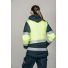 Parka alta visibilidad MUJER KINGSMANN STARLIGHT con guata, Azul Marino con Amarillo Flúor 4