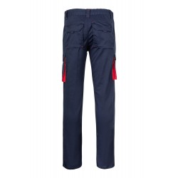 Pantalón de trabajo stretch color Azul marino/rojo, ref. 103024S_61/12, Velilla