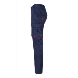 Pantalón de trabajo stretch color Azul marino/rojo, ref. 103024S_61/12, Velilla