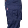 Pantalón de trabajo stretch color Azul marino/naranja, ref. 103024S_61/16, Velilla