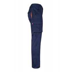Pantalón de trabajo stretch color Azul marino/naranja, ref. 103024S_61/16, Velilla