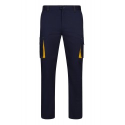Pantalón de trabajo stretch color Azul/Amarillo, ref. 103024S_61/17, Velilla