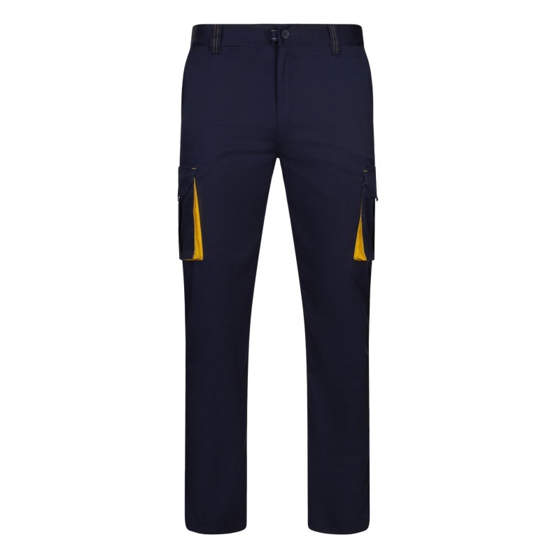 Pantalón de trabajo stretch color Azul/Amarillo, ref. 103024S_61/17, Velilla