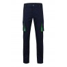 Pantalón de trabajo stretch color Azul marino/verde, ref. 103024S_61/25, Velilla