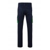 Pantalón de trabajo stretch color Azul marino/verde, ref. 103024S_61/25, Velilla