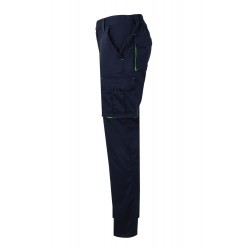 Pantalón de trabajo stretch color Azul marino/verde, ref. 103024S_61/25, Velilla