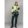 Parka alta visibilidad MUJER KINGSMANN STARLIGHT con guata, Azul Marino con Amarillo Flúor 6