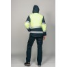 Parka alta visibilidad MUJER KINGSMANN STARLIGHT con guata, Azul Marino con Amarillo Flúor 7