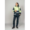 Parka alta visibilidad MUJER KINGSMANN STARLIGHT con guata, Azul Marino con Amarillo Flúor 8