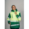 Parka alta visibilidad MUJER KINGSMANN STARLIGHT con guata, Verde con Amarillo Flúor 3