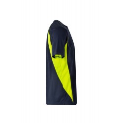 Camisetas de trabajo color Amarillo flúor/navy, ref. 105501_61/20, Velilla